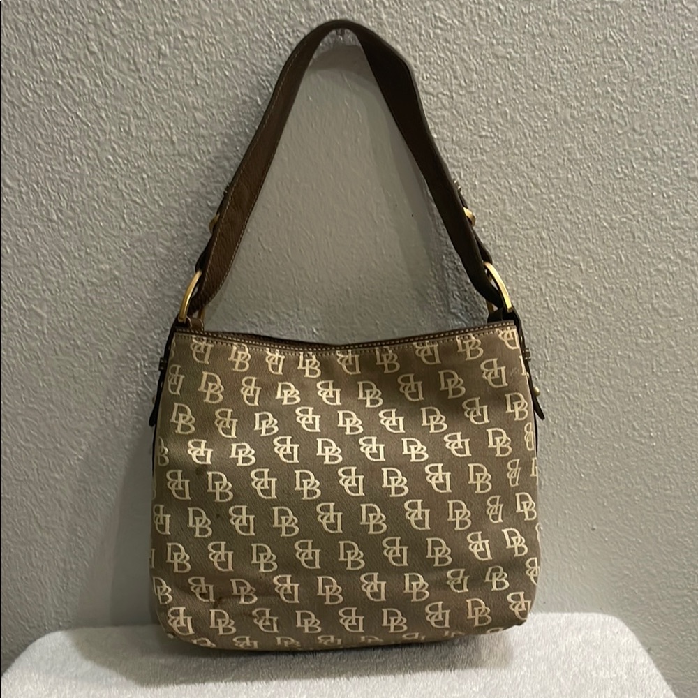 Dooney & Bourke Tan Monogram Shoulder Bag